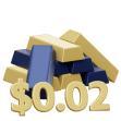2 Cent auf Gold